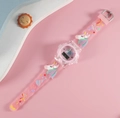 Pink unicorn digital watch for girls with semi-transparent silicone strap and cute patterns - Unicorn 2 Pink