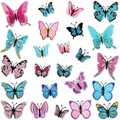 Parches bordados de mariposas coloridas para decoración de ropa y manualidades DIY - Juego de Mariposas de Formas Diversas (一套24个)