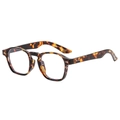 Classic round-frame tortoise shell sunglasses with retro metal rivets and polished finish - Milk Tortoise Anti-Blue Light C15