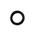 Polished black alloy spring ring buckle for keychains and DIY bag accessories - Black