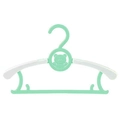 Light green baby clothes hanger with non-slip hooks and cute 3D bear design - Kids Bear Hanger Green