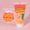 DIY light orange simulation cream glue in 50ml tube for handmade crafts and decorations - 50g + 1 Nozzle / 5# Light Orange