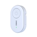 White ultrasonic tick and flea repellent for pets with power button and LED indicator - Including 1 Battery / White
