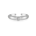 Verstellbarer S925 Sterlingsilber Ring mit einzigartiger unregelmäßiger Felsstruktur - Silber