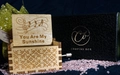 Hand-cranked wooden music box with You Are My Sunshine engraving and premium gift box - Note Sunshine