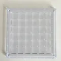 36-grid clear acrylic specimen display box with secure metal corner fasteners - Specimen Box (Without Shells)