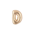 Minimalist 3D bubble letter D pendant in polished KC gold finish for DIY jewelry - Letter D / Gold