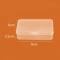 Transparent plastic storage box with flip lid, dimensions 9 x 6 x 2.5 cm for small items - 9*6*2.5cm