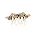 Vintage bronze hair comb featuring three detailed butterfly ornaments with seven-tooth grip - Three Butterflies