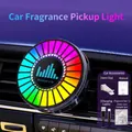 RGB sound reactive rhythm light for car with air vent clip and fragrance pads - Round Magnetic Fragrance - Rechargeable