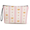 Borsa per cosmetici a righe rosa con graziosi orsi e fiori e cinturino da polso nero - Stile Orso a Righe Verticali Rosa (款式3)