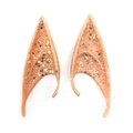 Cosplay latex elf ears with colorful glitter skin tone pointed ears for Halloween party - 12CM OPP Bag / Upgrade Nude Glitter (12CM)