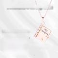Custom rose gold book necklace featuring 'A Letter For My Son' engraved pendant - 34 Silver My Champion Son Necklace