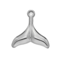 Silver fishtail charm pendant made of stainless steel for DIY jewelry making - Steel 521# Large Fish Tail / 25*26mm