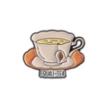 Süße Emaille-Anstecknadel mit Kaffeetassen-Design und EQUALI-TEA Text für Rucksäcke - Einzelner Tablett-Stil (EQUALI-TEA)