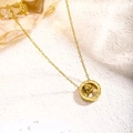 Luxe goudvergulde ketting met Romeinse cijfers en sprankelende kristallen - Goud