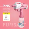 Pink and white electric UZI water gun toy with external bottle and 10m range - UZI Electric Pink (Battery Type)