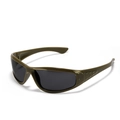 Army green Y2K sporty sunglasses for women with matte frames and dark lenses - Olive Green
