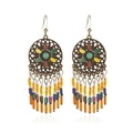 H2820-5 Colorful Seed Bead Tassel Earrings