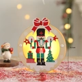 Beleuchtetes Holz-Weihnachtsornament mit Nussknacker-Soldat und LED-Lichtquelle - Nussknacker-Soldat