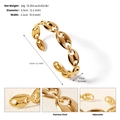 Detailed size specifications for gold chain link bracelet with weight and diameter info - Pig Nose Chain Style (BS-J5568G)