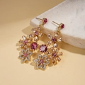 Silver Needle Earrings - Gold