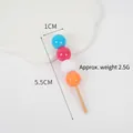 Miniature colorful candied haws toy for dollhouse decor with size and weight specs - 5.5cm Multicolor