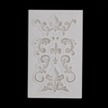 White baroque relief silicone mold for fondant cake and chocolate baking decoration - Style 3 - Grey 17-113