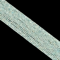 Light blue square crystal beads in cube shape for DIY jewelry on black background - Amazonite Grade AB