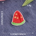 Watermelon slice embroidered iron-on patch, small 2.4cm cartoon fruit sewing badge - Self-Adhesive Watermelon