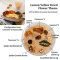 DIY sand candle kit with yellow wax sand, dried lemon slices and cinnamon decor - Lemon Dry Flower DIY Material Pack (Yellow 200g)