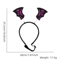 Halloween bat wing pet headband with purple glitter details and adjustable strap for dogs - Bat Wings
