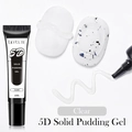 Gel sólido transparente LILY'CUTE 5D de 10ml para tallado profesional de uñas artísticas - Transparente