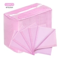 Pink waterproof disposable nail art table mats 125pcs pack with embossed texture - 125PCS / Pink