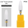 Embout de ponceuse ongle en céramique XF extra fin pour cuticules et polissage - PT16 Cylindre Torche Extra Fin (XF)