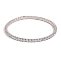 Elegante bracciale tennis in acciaio inossidabile placcato oro 18K con pietre zirconi - 3mm / Color Acciaio