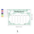 Weekly planner acrylic board with cartoon polar bear design and six colored markers - TYU097 Large Polar Bear (With 6 Pens)