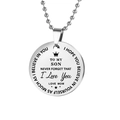 Collana To My Son in acciaio inossidabile con corona incisa e citazione motivante di mamma - Per Mio Figlio Da Mamma / 25mm