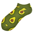Chaussettes courtes en coton avec motif avocat vert et bords-côtes pour hommes et femmes - 36-44 / Vert Avocat
