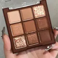Warm chocolate earth tones 9-color eyeshadow palette with matte and shimmer finishes - Chocolate Warm Brown