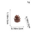 Bruine dennenappel kerstversiering van 3cm hoog met 1g lichtgewicht ontwerp voor DIY - 3cm Plastic Dennenappel