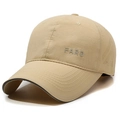 Breathable khaki quick-dry baseball cap with laser-perforated design and FARO embroidery - Khaki
