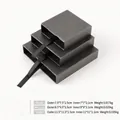 Three-piece black PE floating jewelry display box set with drawer pull and size specs - 7*7*2cm / Black Drawer Outer Box