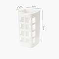 Cestino porta arricciacapelli bianco da parete in plastica, altezza 15cm - Bianco