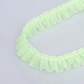 2.5cm mint green pleated sheer organza lace trim for DIY skirts and pet accessories - 2.5cm Wide / 50# Green Encrypted