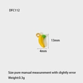 Detail of yellow banana fruit pendant for DIY jewelry making size 13x4mm 0.3g - Banana DFC112