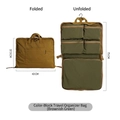 Faltbare Reisetasche in Braun und Olivgrün aus wasserdichtem Nylongewebe - 43.5x37.5cm / Teebraun (6-in-1)