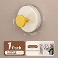 Beige vacuum suction cup wall hook 57mm diameter with strong load-bearing capacity - 1 Piece / Yellow