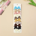 Set di fermagli per capelli colorati con fiocchi in nastro grosgrain per bambine su carta - Stile 30