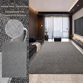 Silver grey sisal texture rug with non-slip silicone backing and durable woven surface - 140×200cm / Faux Sisal-Ancient Silver-Silicone Bottom